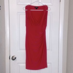 Lauren Ralph Lauren Pink V Neck Sleeveless Faux Wrap Dress